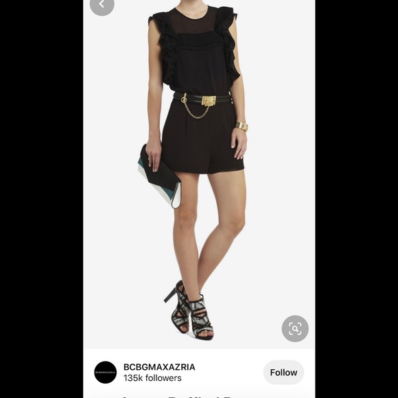Black romper / jumpsuit by BCBG MaxAzria - Picture 6 of 7